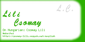 lili csomay business card